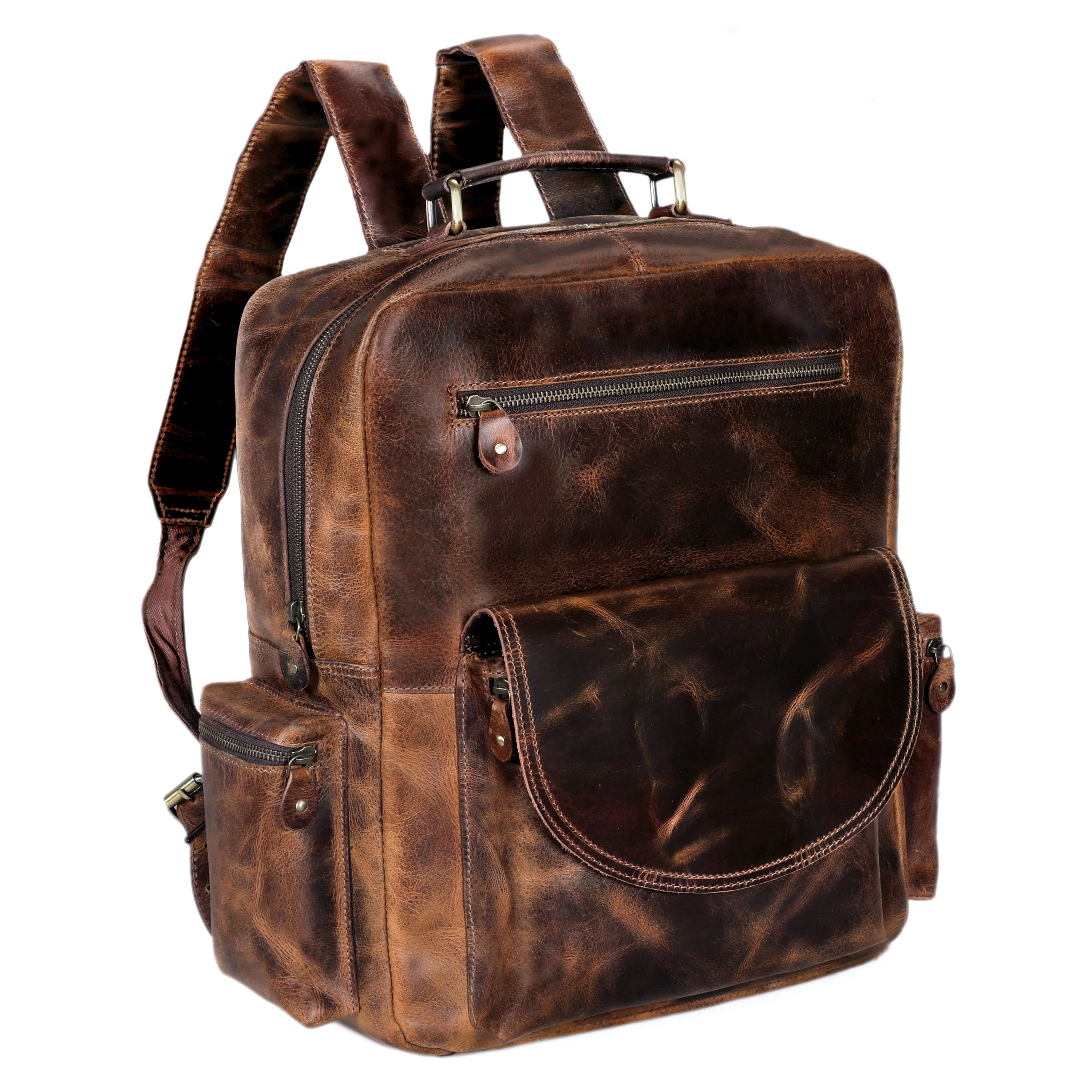 Full Grain Buffalo Leather Backpack - Image 12