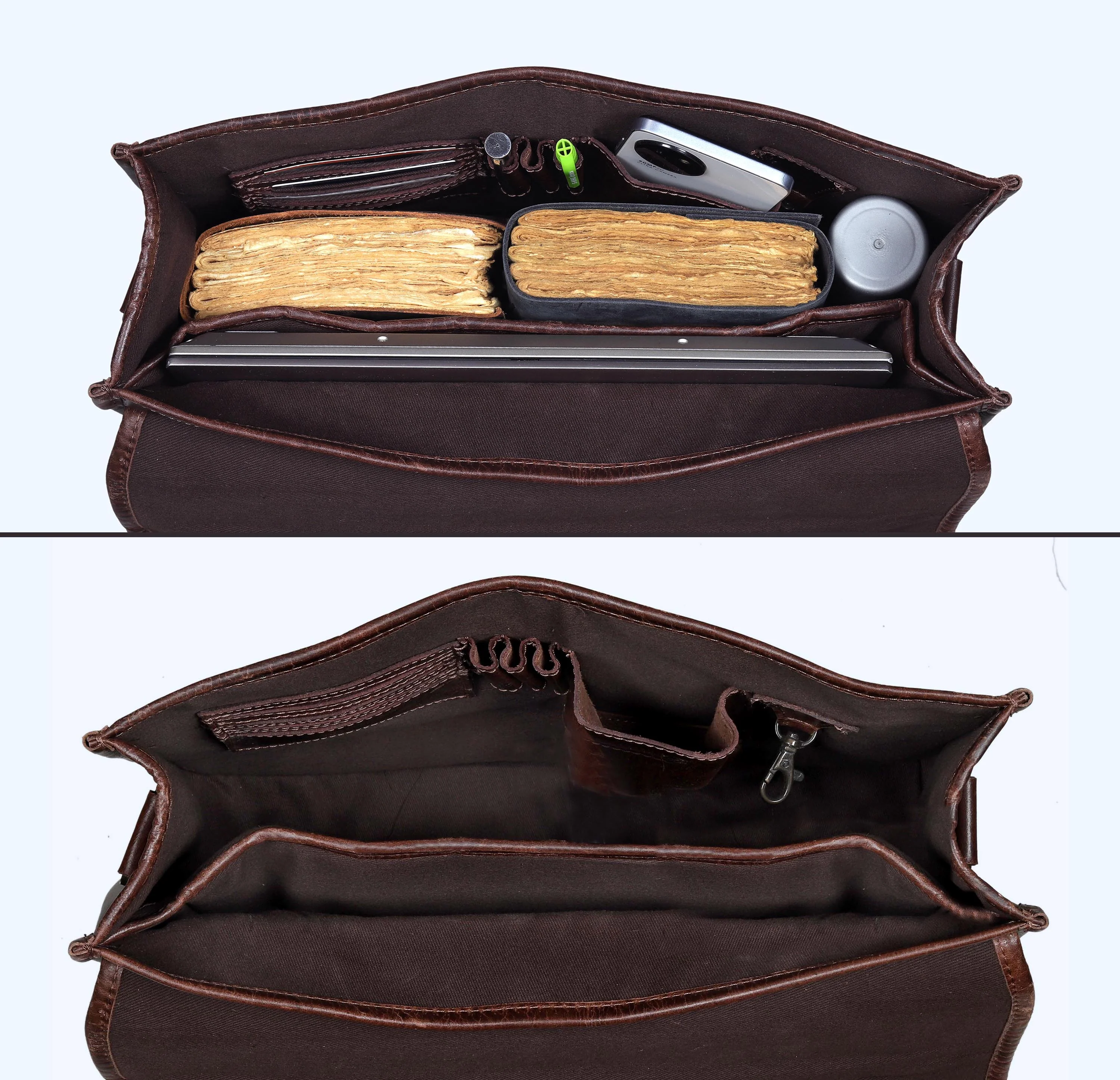 Metro Carry Leather Messenger Bag - Image 12