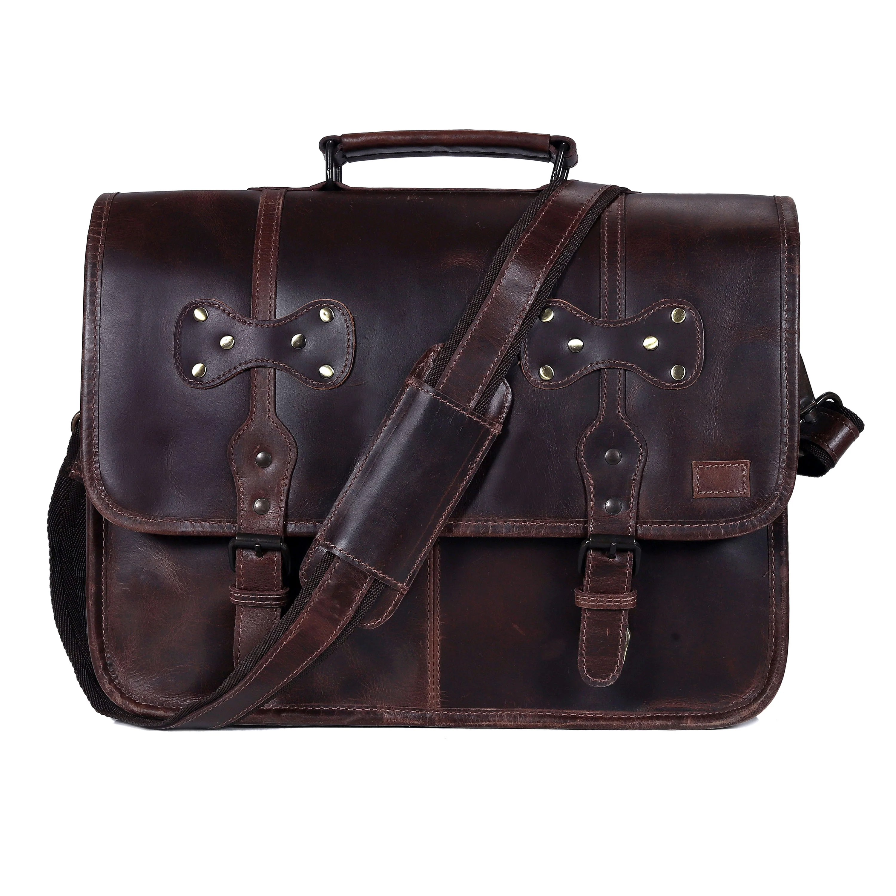 Metro Carry Leather Messenger Bag - Image 16
