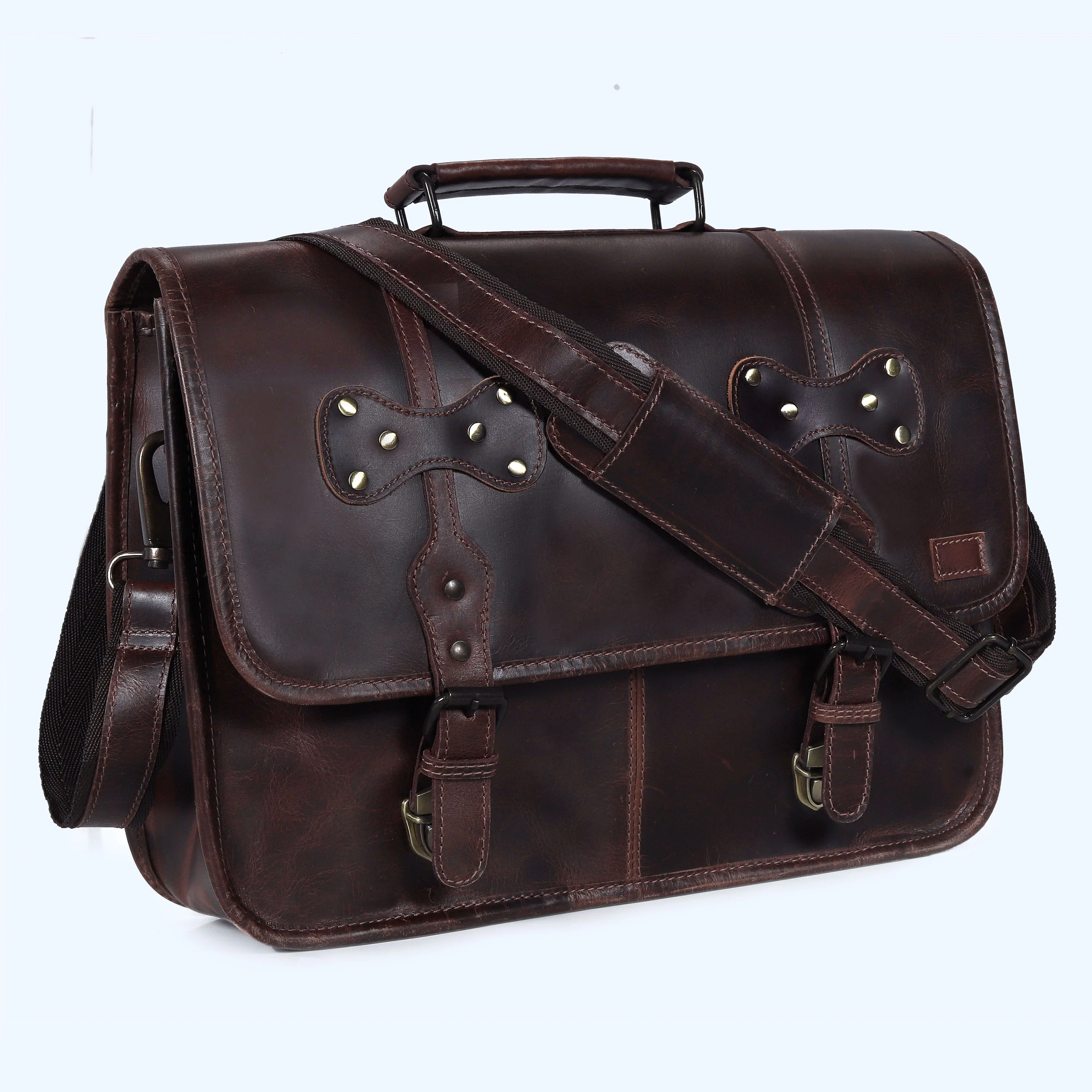 Metro Carry Leather Messenger Bag - Image 2