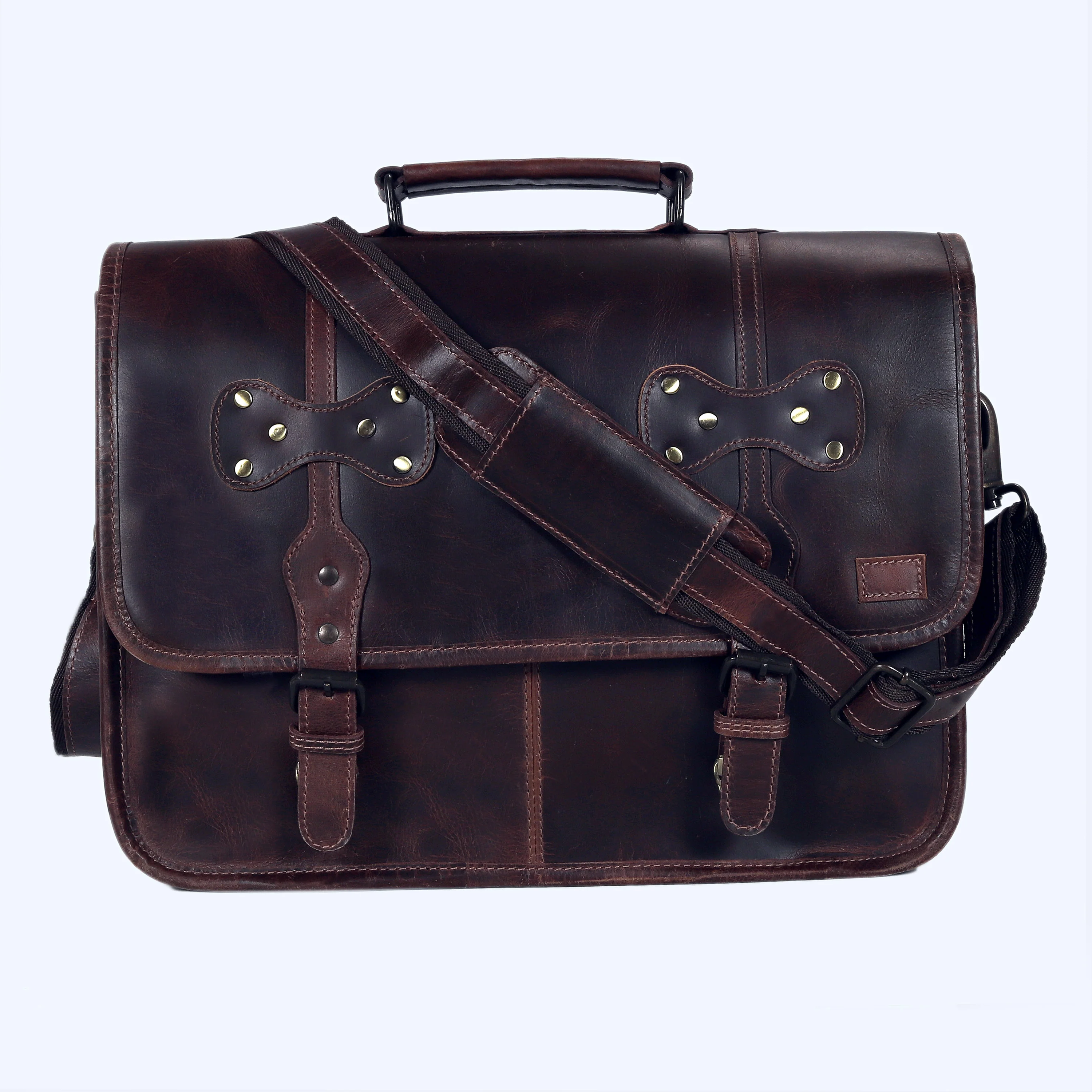 Metro Carry Leather Messenger Bag - Image 3