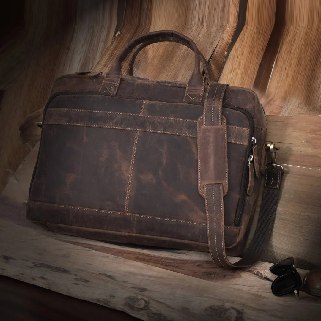 Ocean Leather Buffalo Briefcase - Image 14