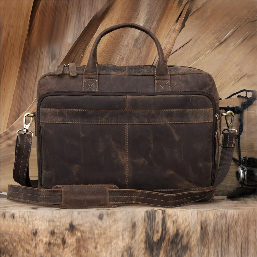 Ocean Leather Buffalo Briefcase - Image 17