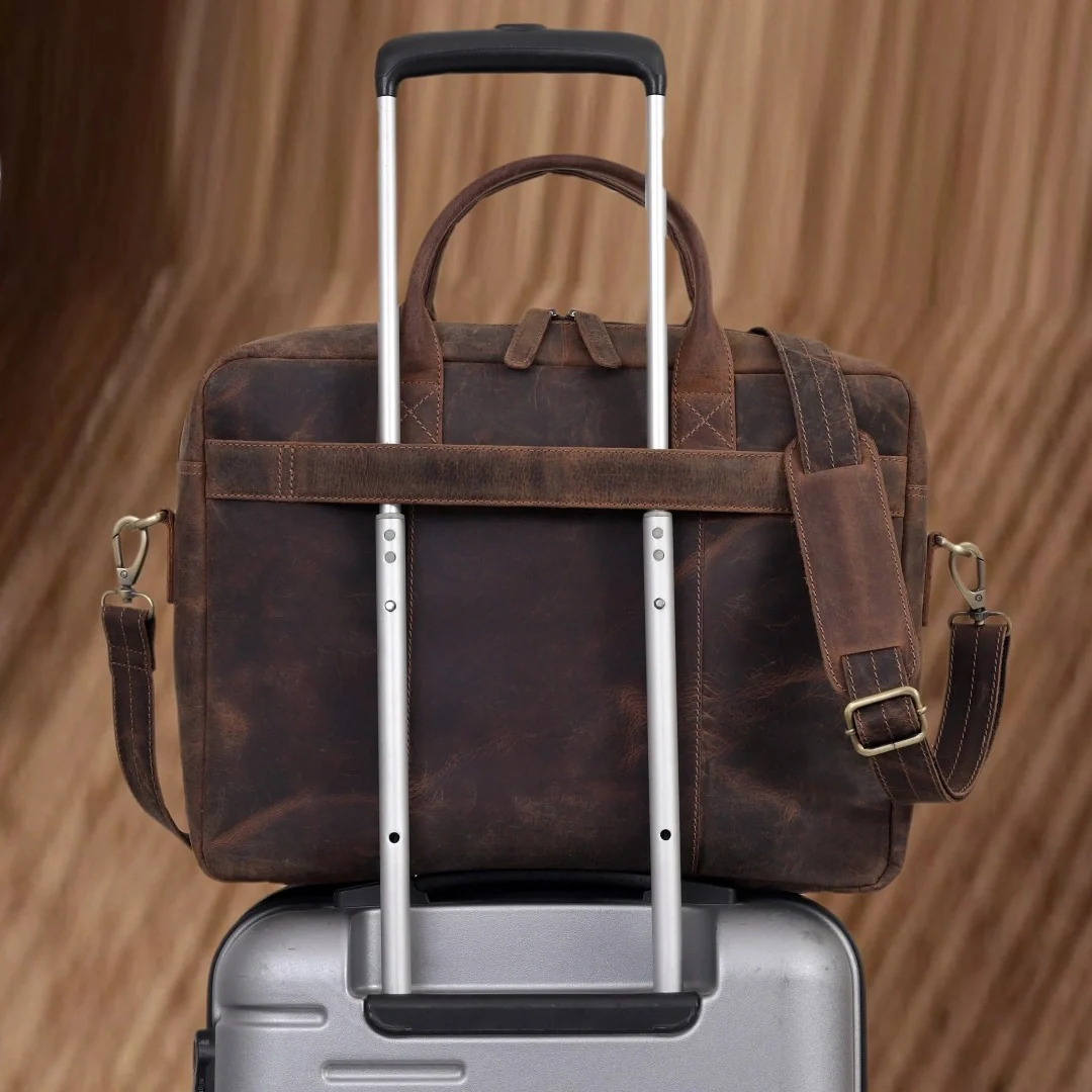 Ocean Leather Buffalo Briefcase - Image 20