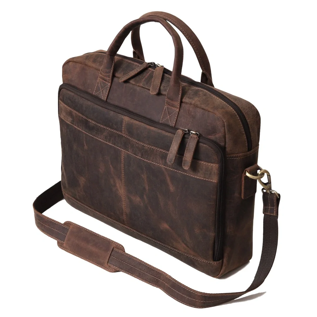 Ocean Leather Buffalo Briefcase - Image 9