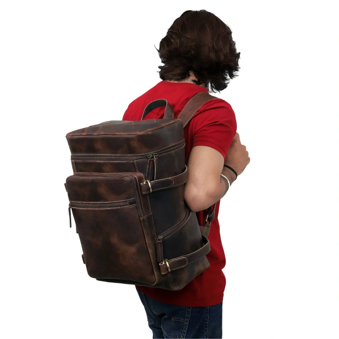 Retro Leather buffalo backpack - Image 11