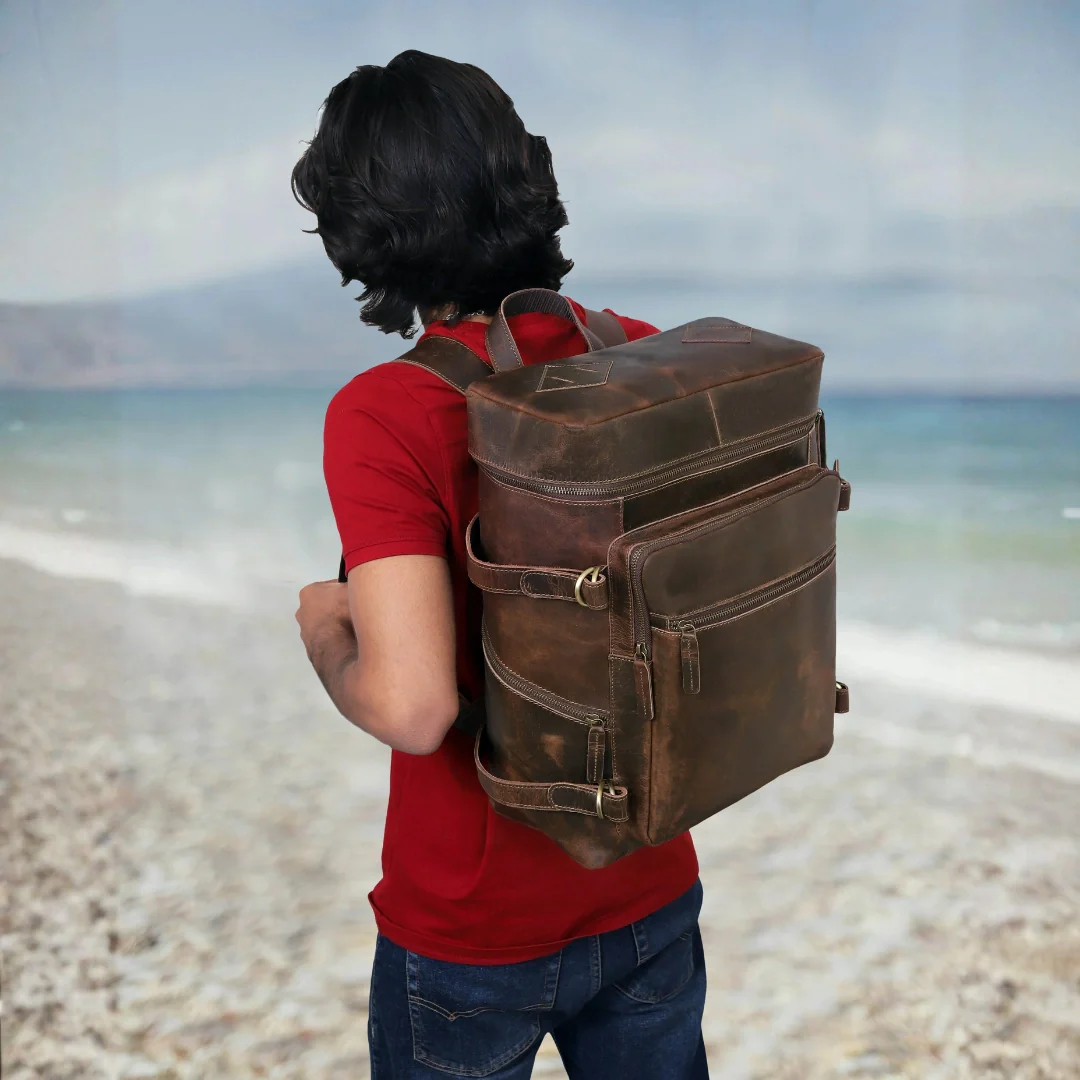 Retro Leather buffalo backpack - Image 12