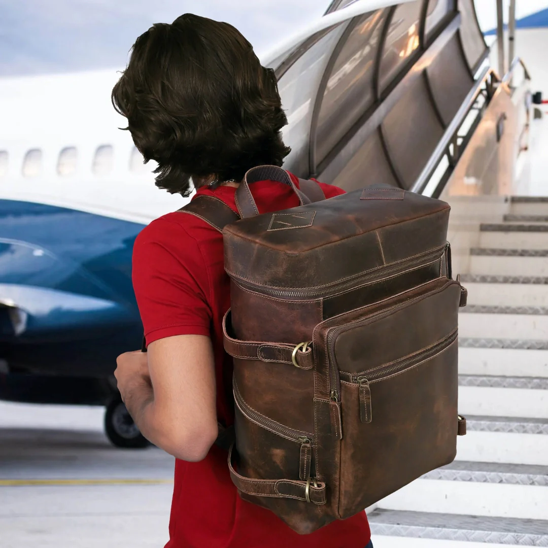 Retro Leather buffalo backpack - Image 13