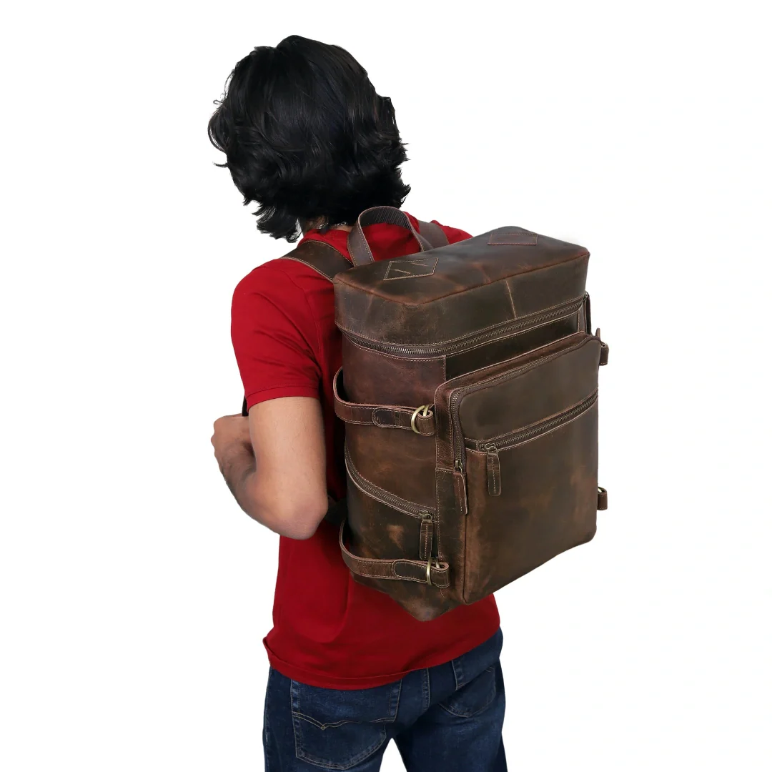 Retro Leather buffalo backpack - Image 14