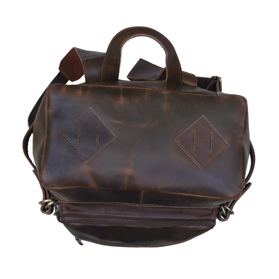 Retro Leather buffalo backpack - Image 19