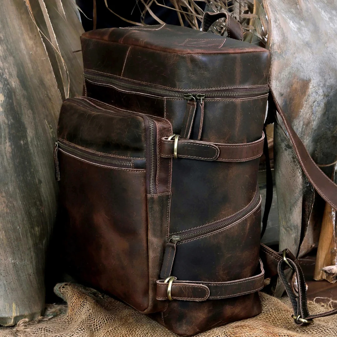 Retro Leather buffalo backpack - Image 23