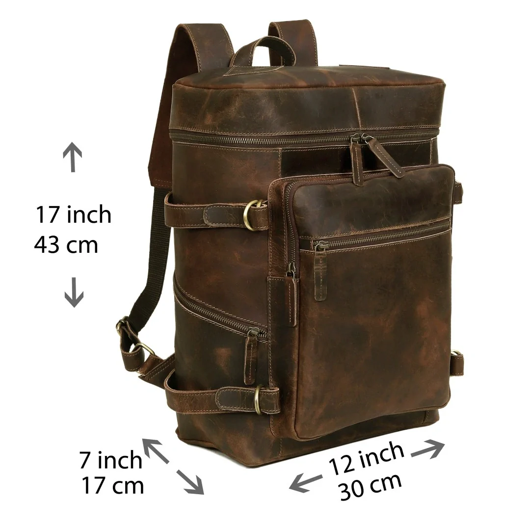 Retro Leather buffalo backpack - Image 3