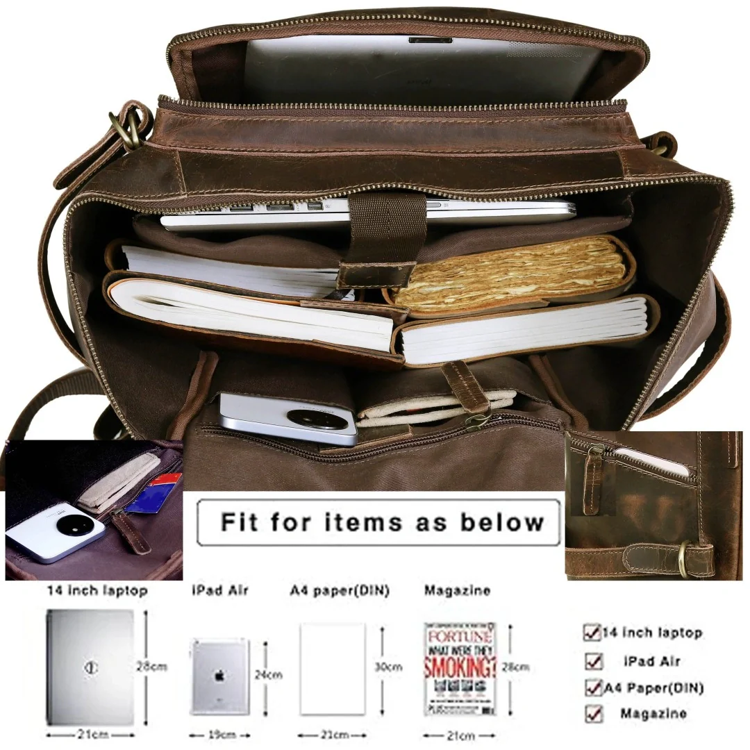 Retro Leather buffalo backpack - Image 4