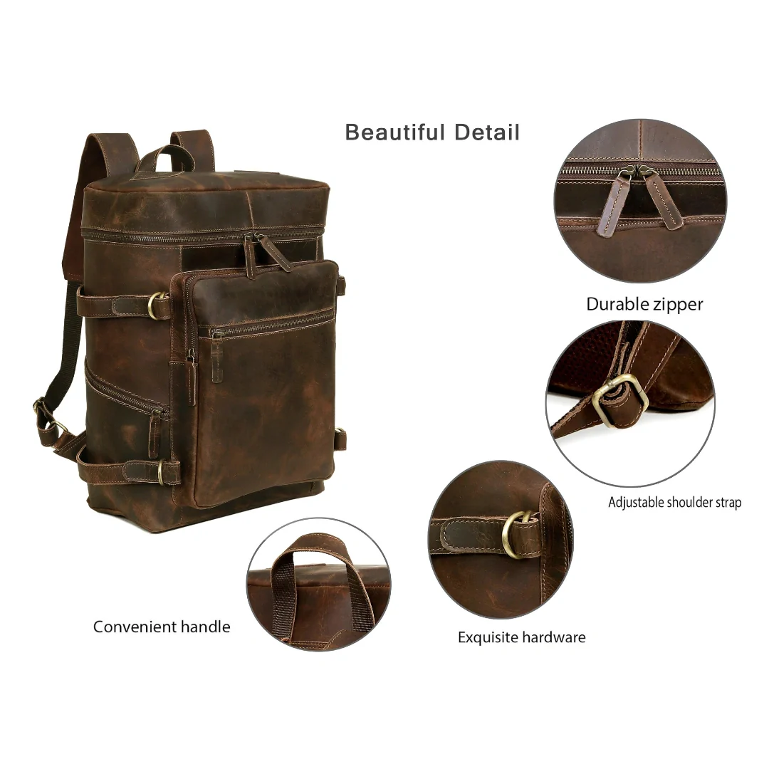 Retro Leather buffalo backpack - Image 5