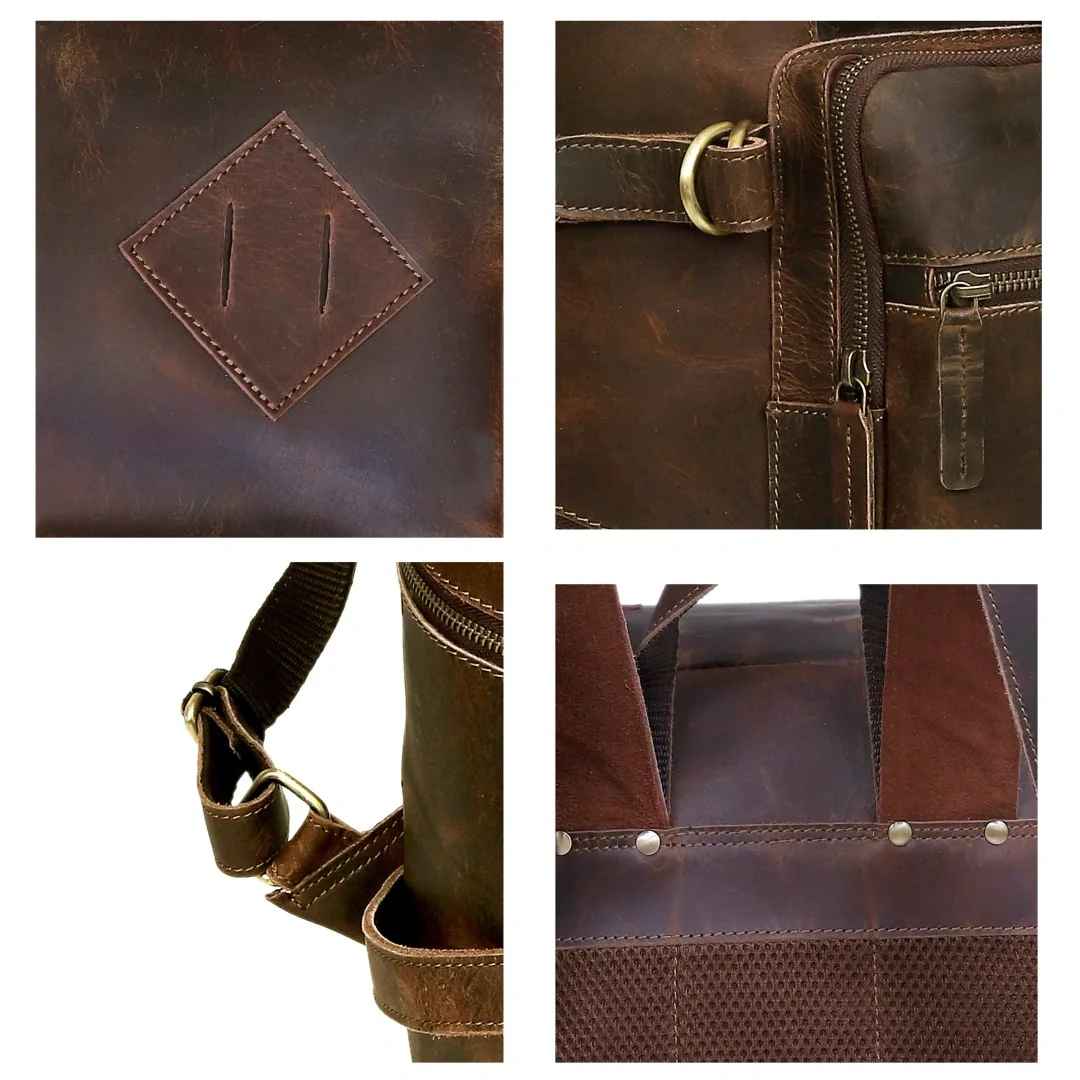 Retro Leather buffalo backpack - Image 6