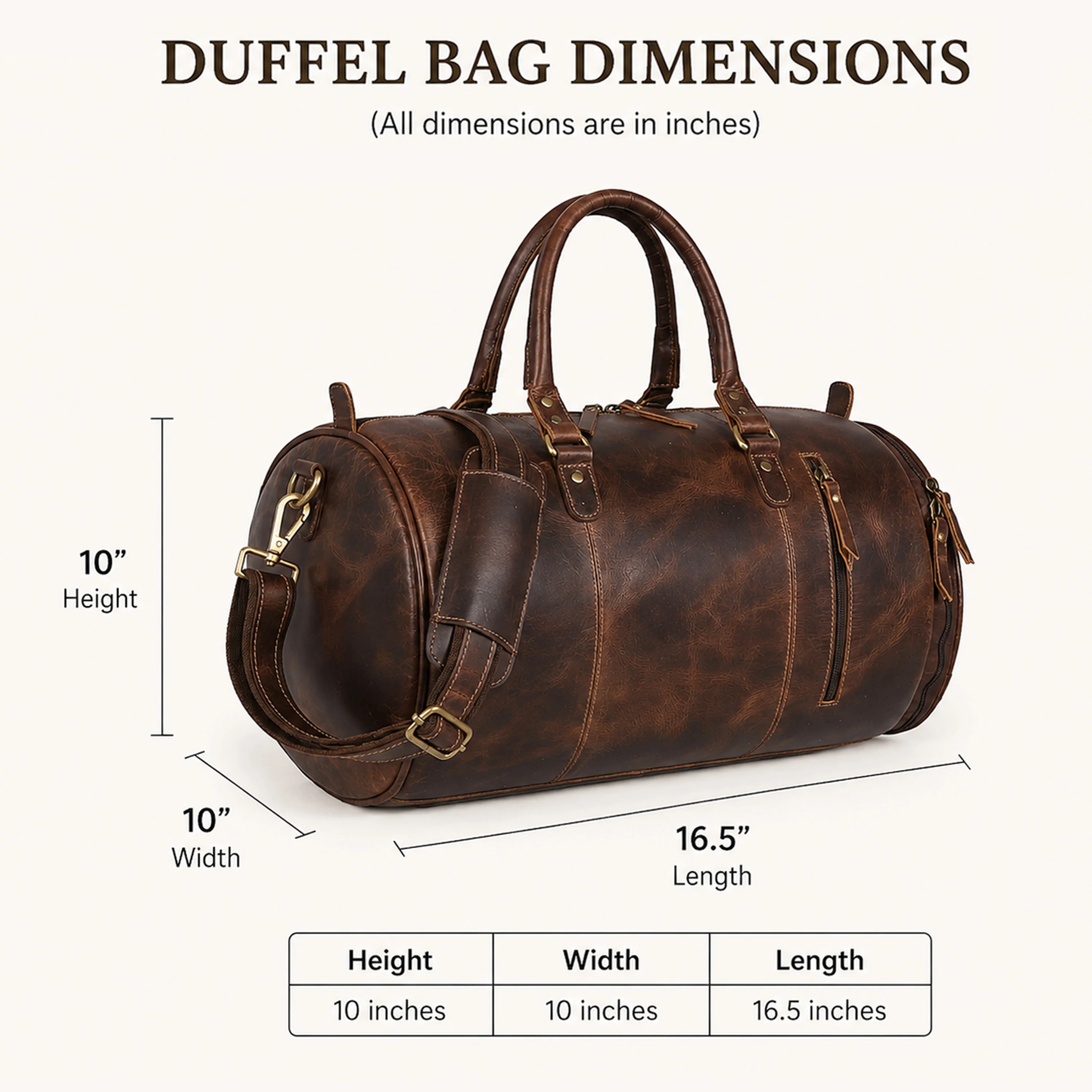 The Buffalo Leather Gym Bag - Image 7
