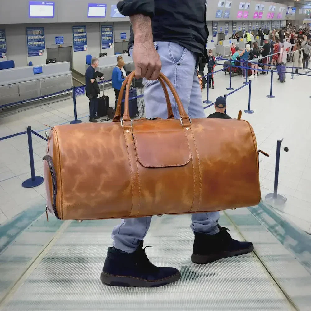 The Classic Leather Weekender Duffle Bag - Image 10