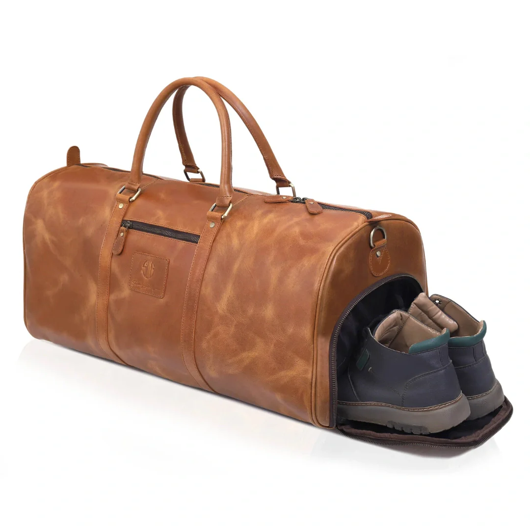 The Classic Leather Weekender Duffle Bag - Image 6