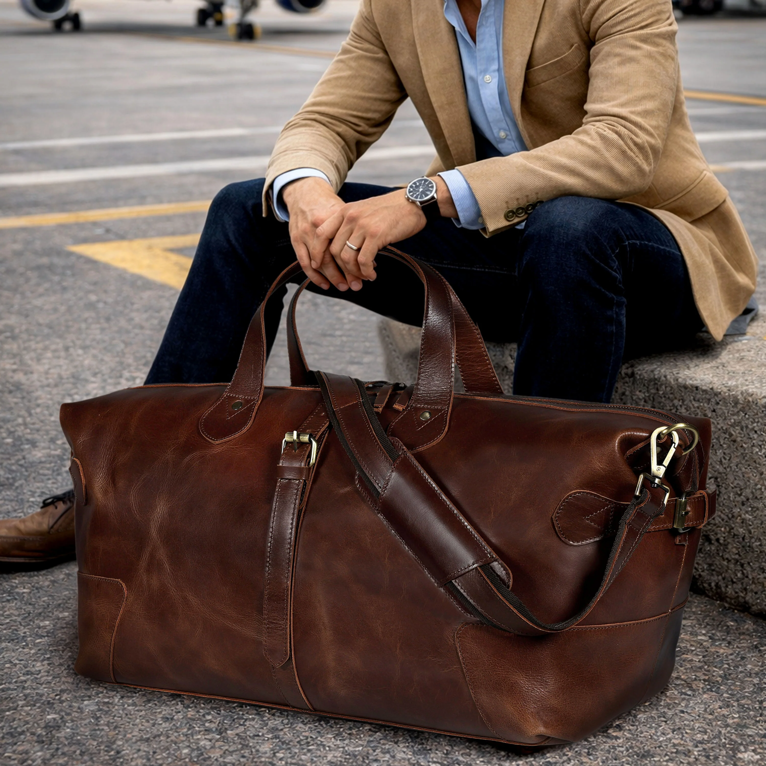 The Eurocraft Buffalo Leather Duffle bag - Image 2