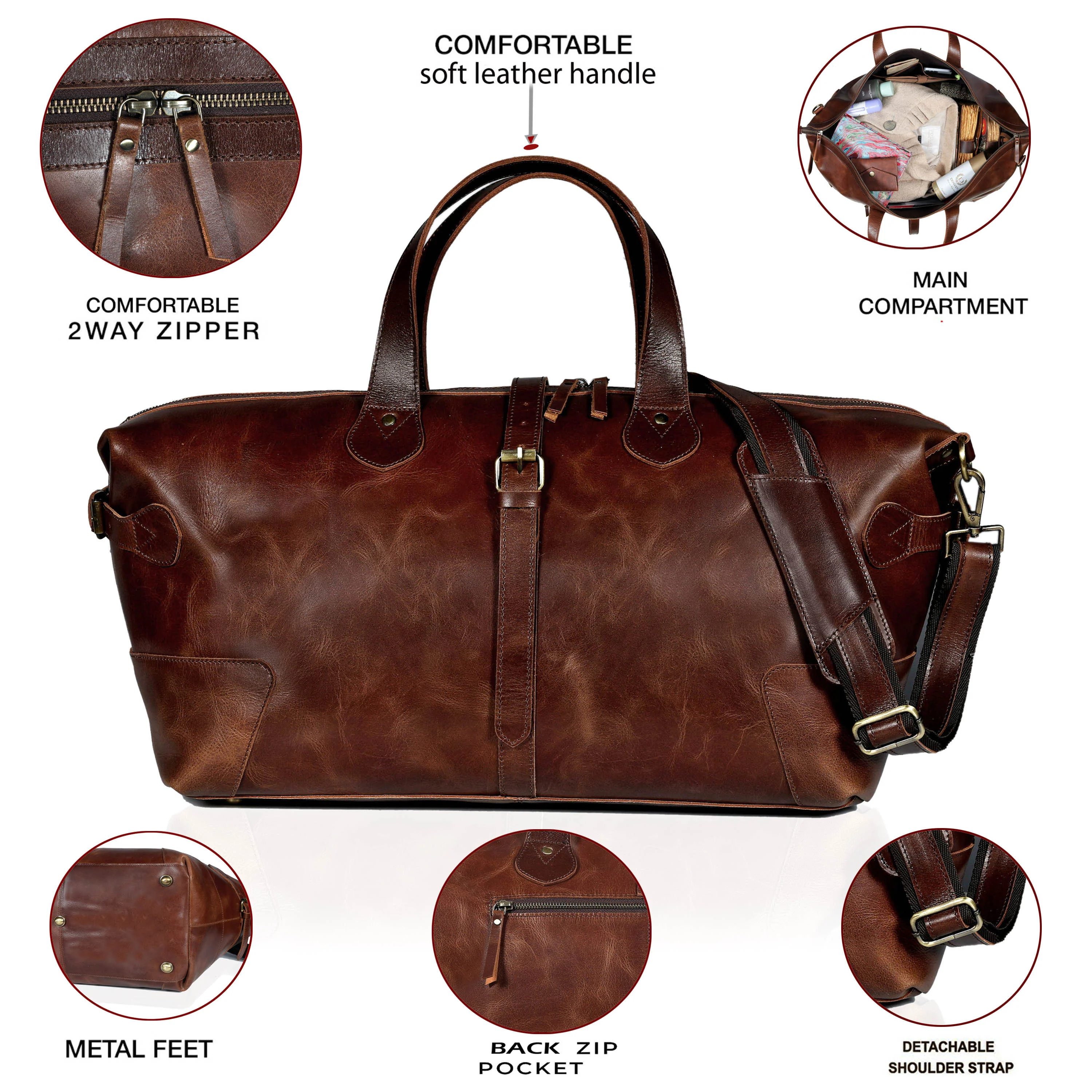 The Eurocraft Buffalo Leather Duffle bag - Image 5