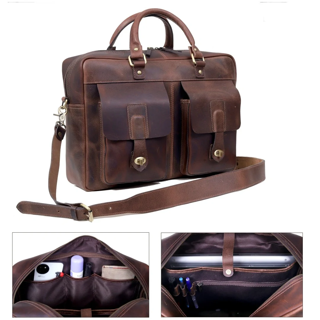 The Indiana Leather Briefcase - Image 3