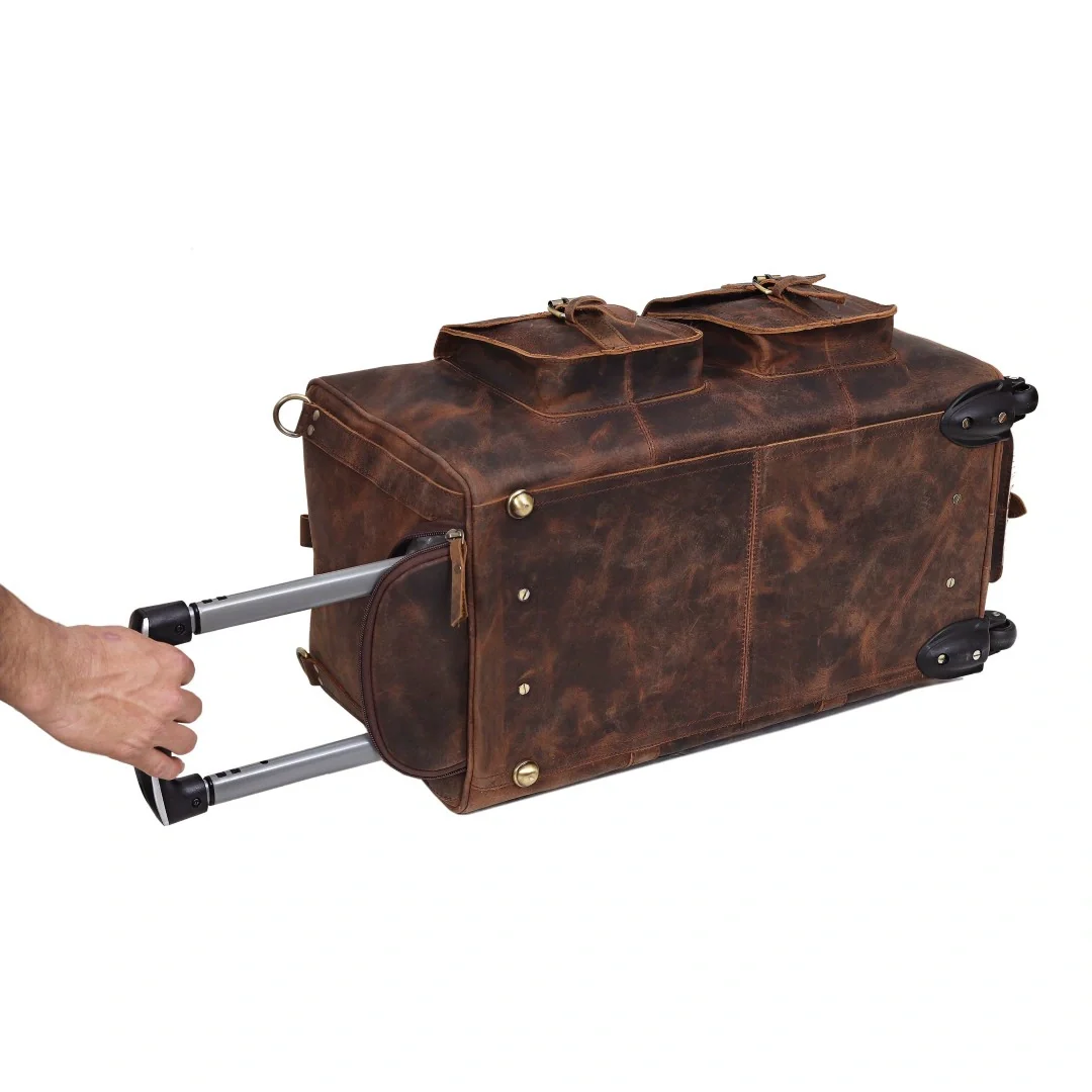 The Legendary Vintage Classic Buffalo Leather Travel Duffle Bag - Image 10