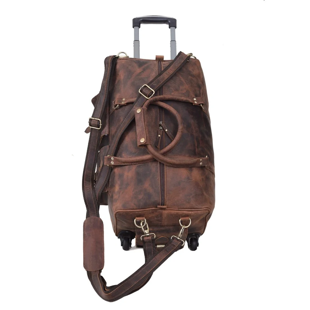 The Legendary Vintage Classic Buffalo Leather Travel Duffle Bag - Image 14