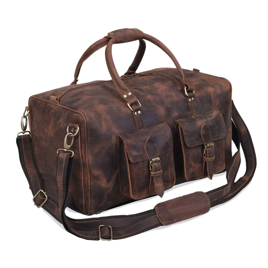 The Legendary Vintage Classic Buffalo Leather Travel Duffle Bag - Image 2