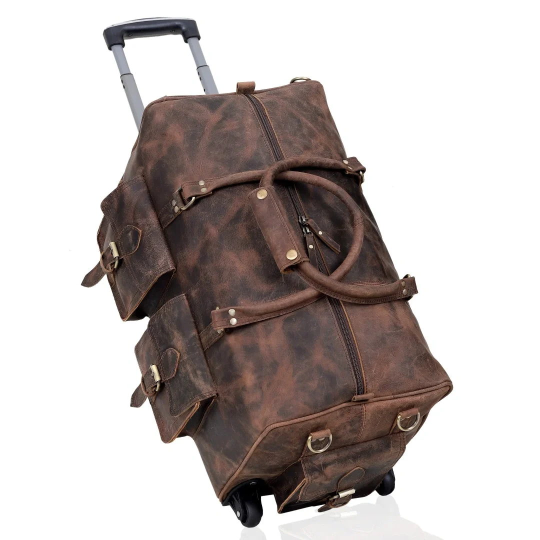 The Legendary Vintage Classic Buffalo Leather Travel Duffle Bag - Image 4