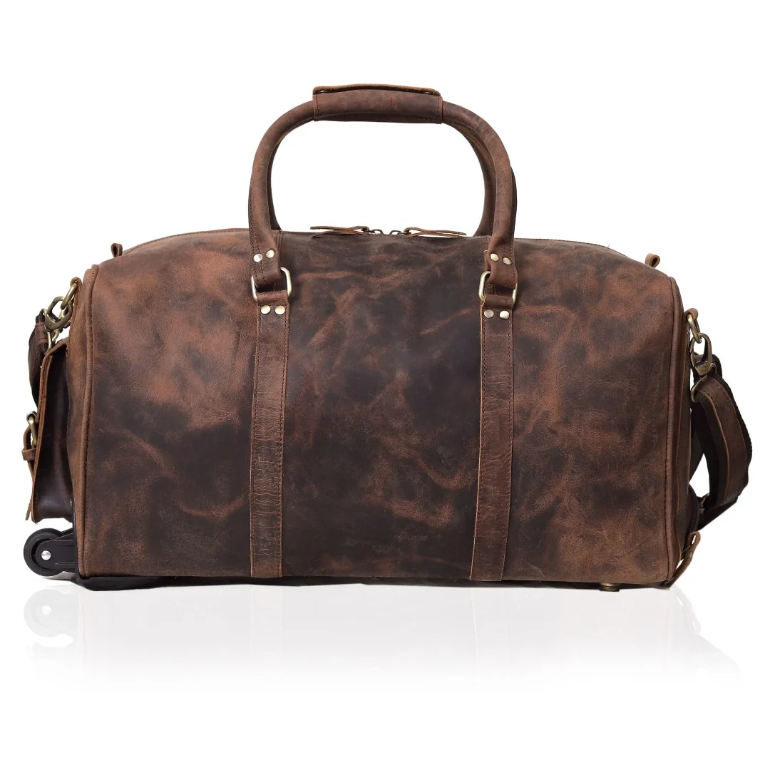 The Legendary Vintage Classic Buffalo Leather Travel Duffle Bag - Image 5