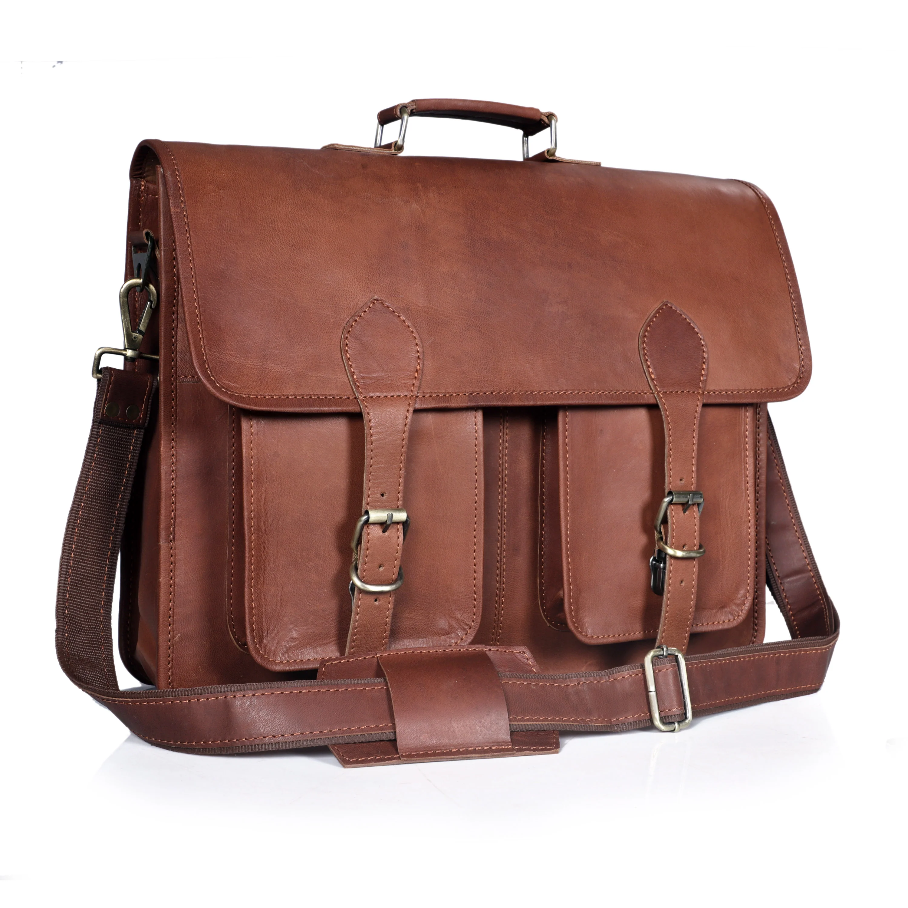 The Lunar Leather messenger Bag - Image 15