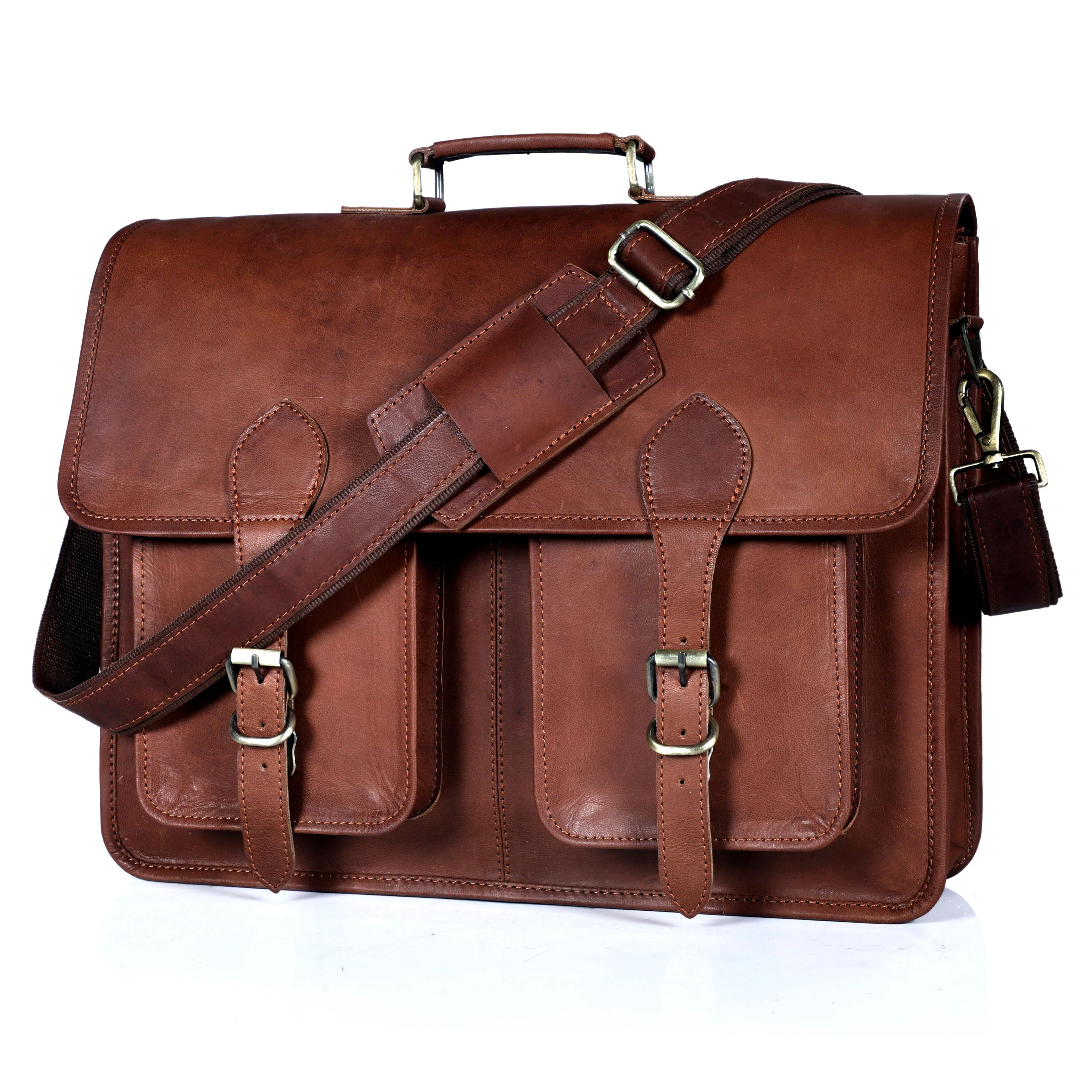 The Lunar Leather messenger Bag - Image 22