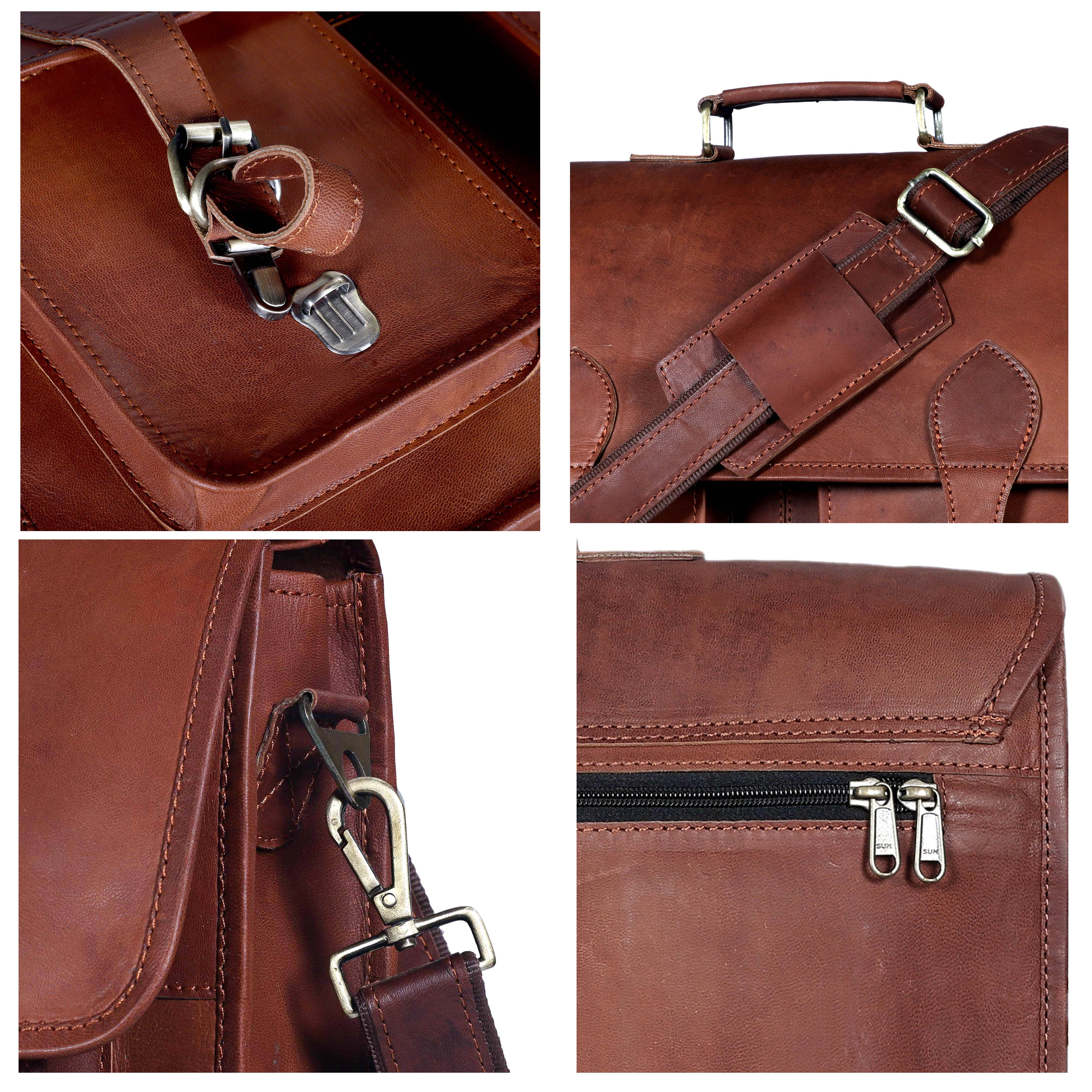 The Lunar Leather messenger Bag - Image 3