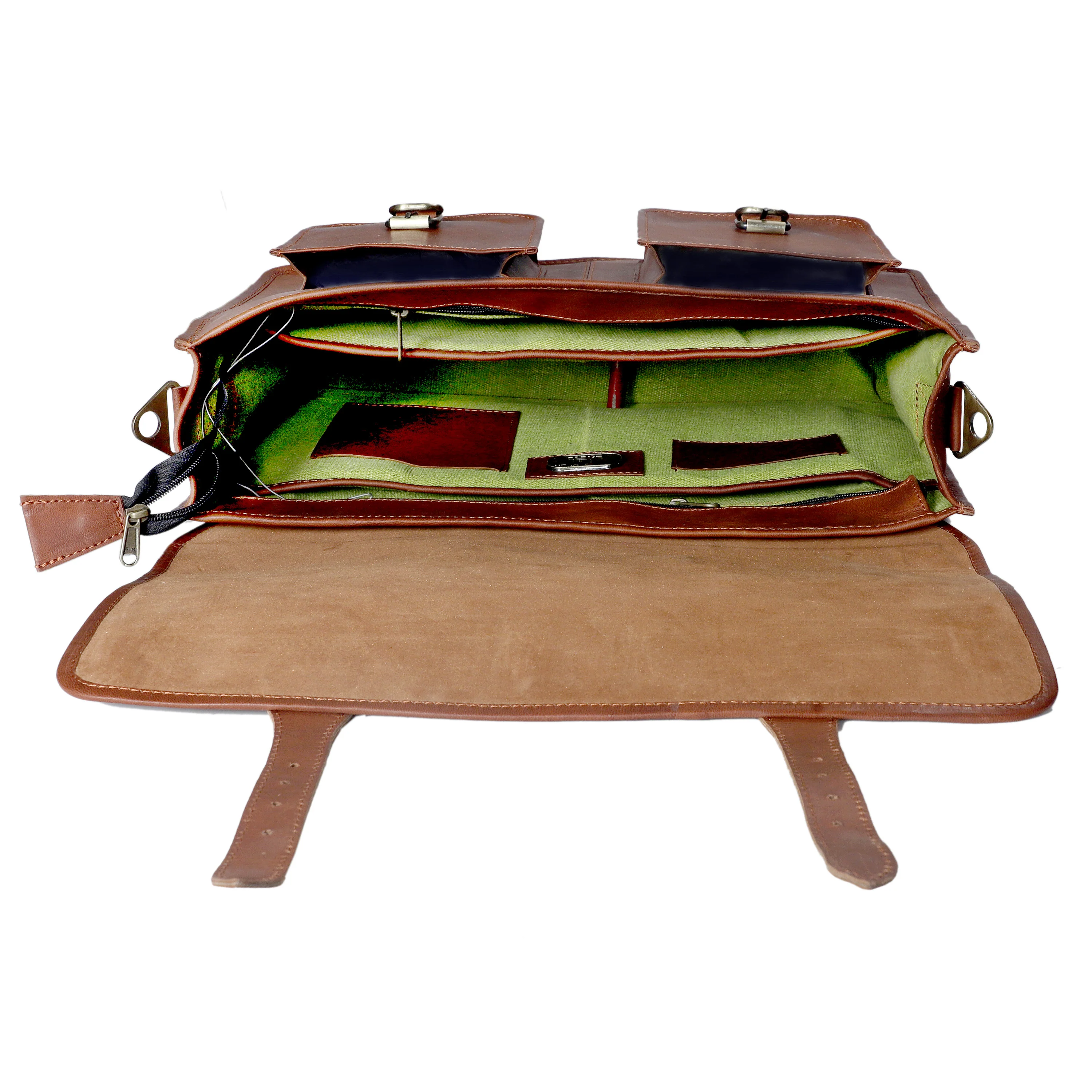 The Lunar Leather messenger Bag - Image 4