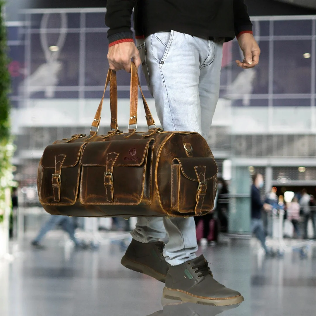 The Luxurious Leather Duffle Bag - Image 11