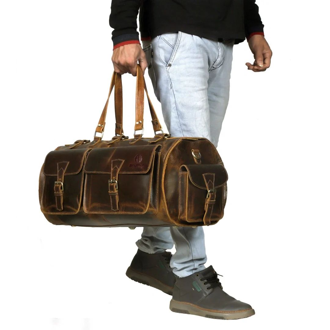 The Luxurious Leather Duffle Bag - Image 16