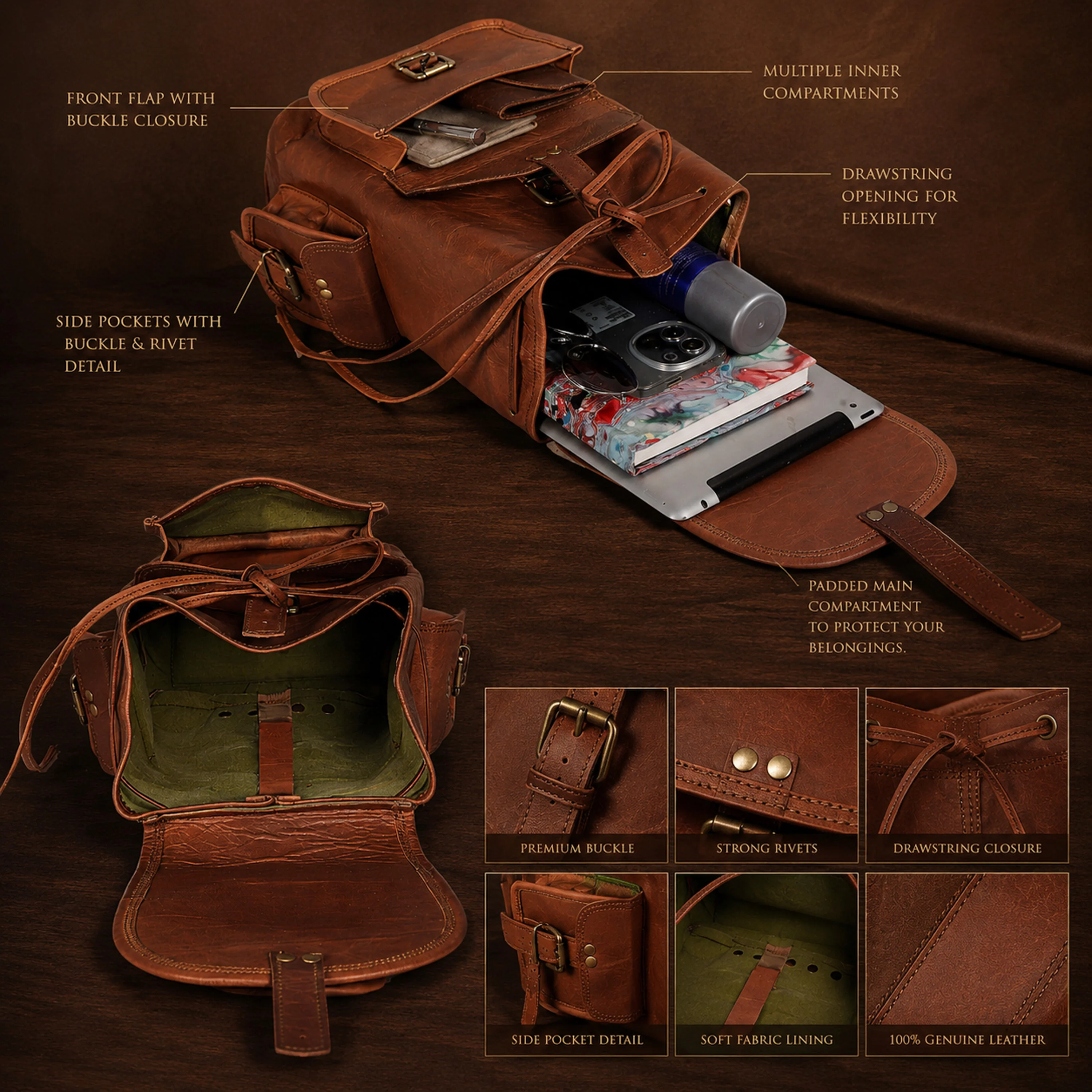 The Prestige Leather backpack - Image 6
