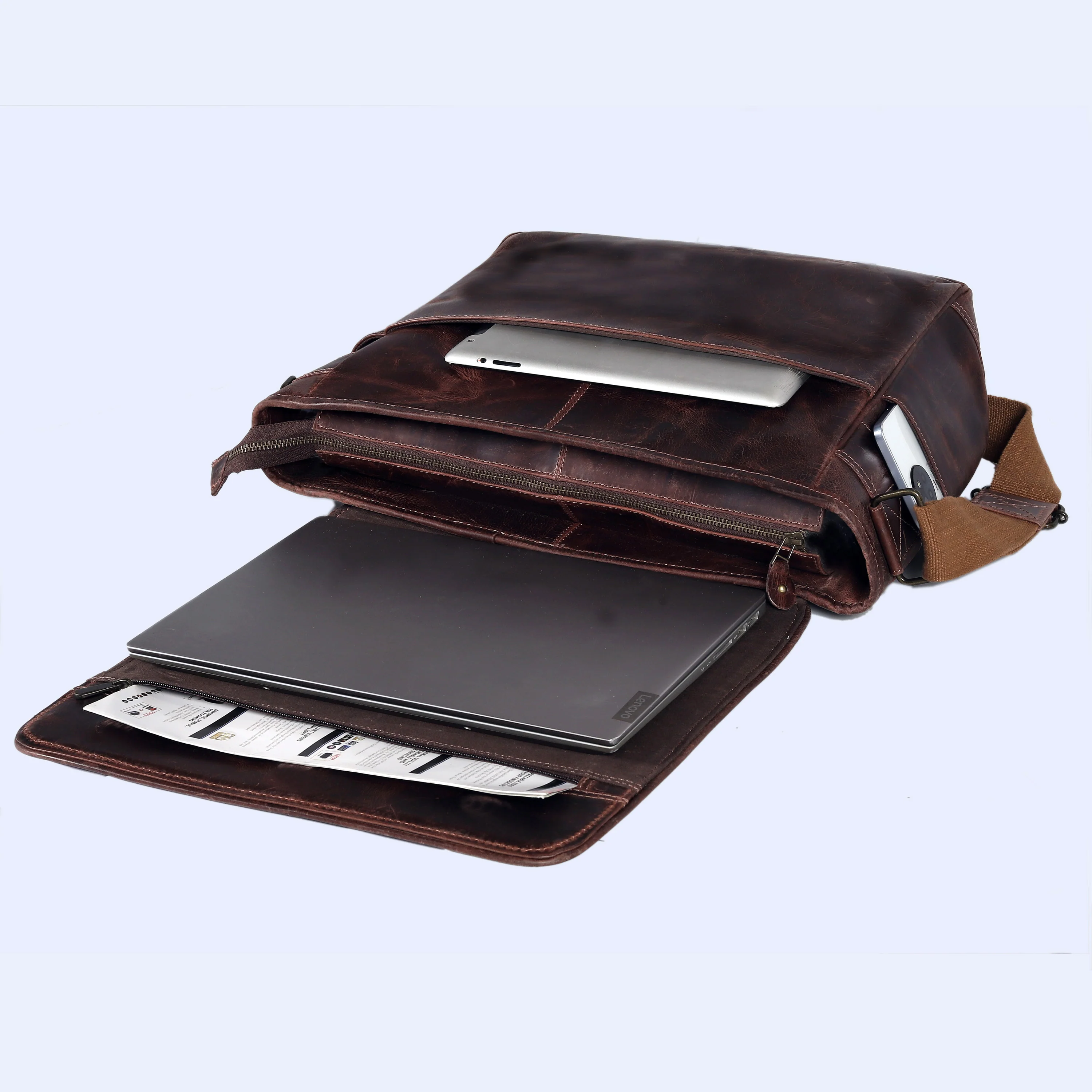 The Regal Buffalo Leather Briefcase - Image 12