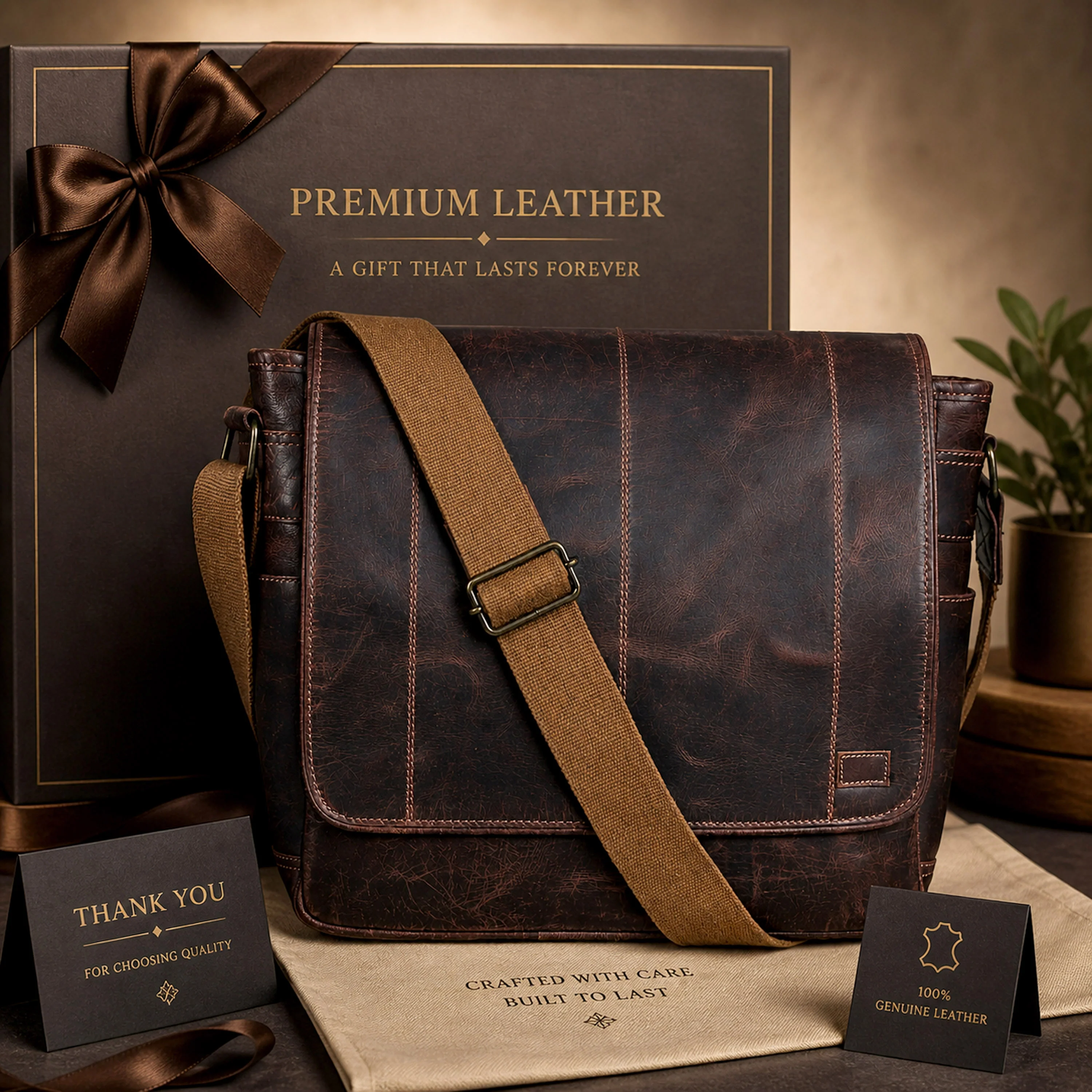 The Regal Buffalo Leather Briefcase - Image 14