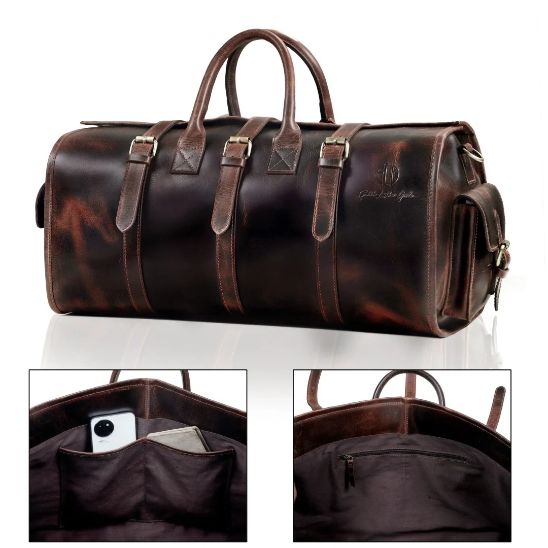 The Storm Leather Duffle Bag - Image 4