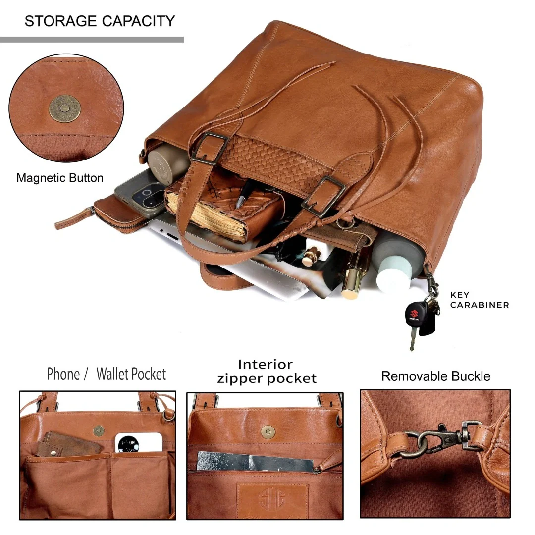 The Sunrise Leather Tote - Image 3
