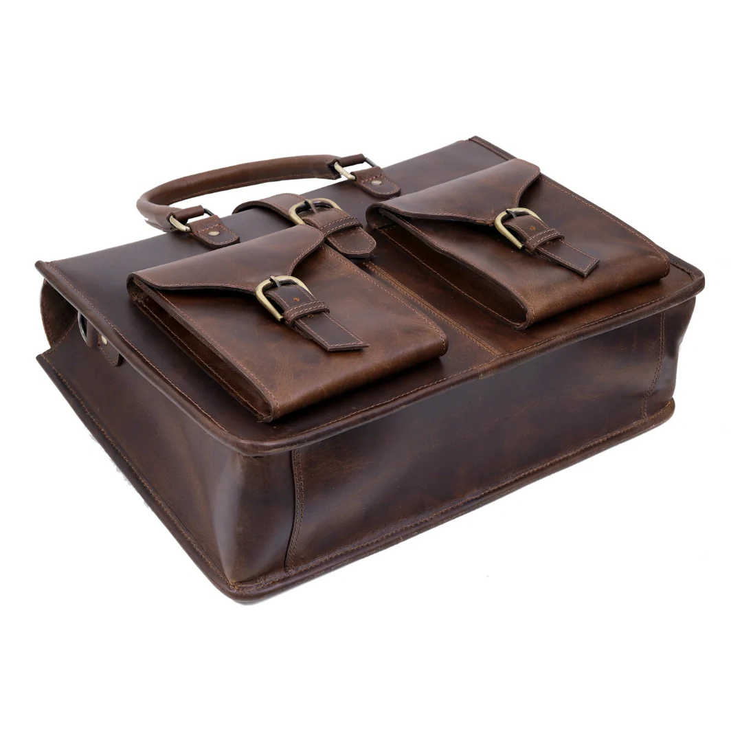 The Titanic Leather Briefcase Bag - Image 11