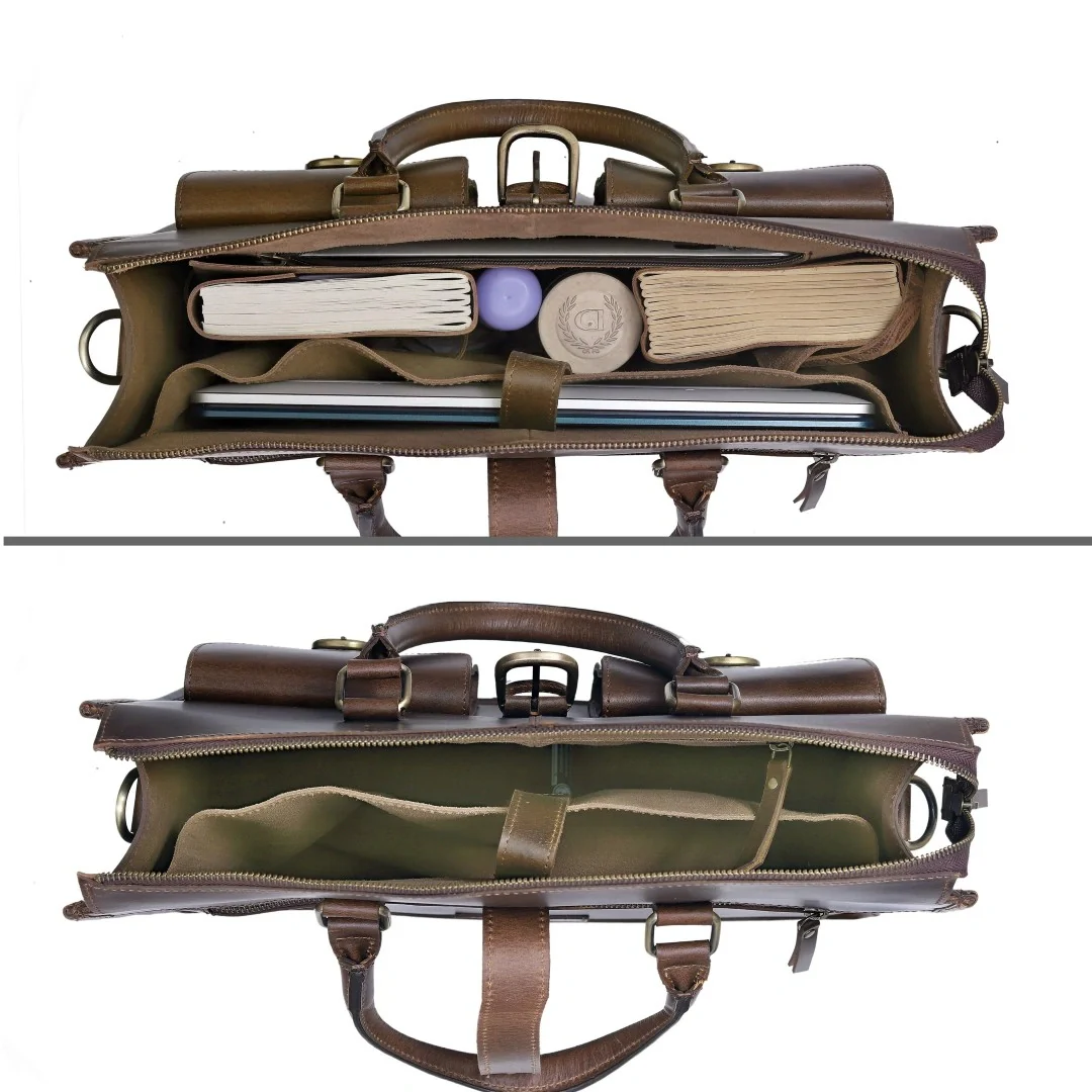 The Titanic Leather Briefcase Bag - Image 4