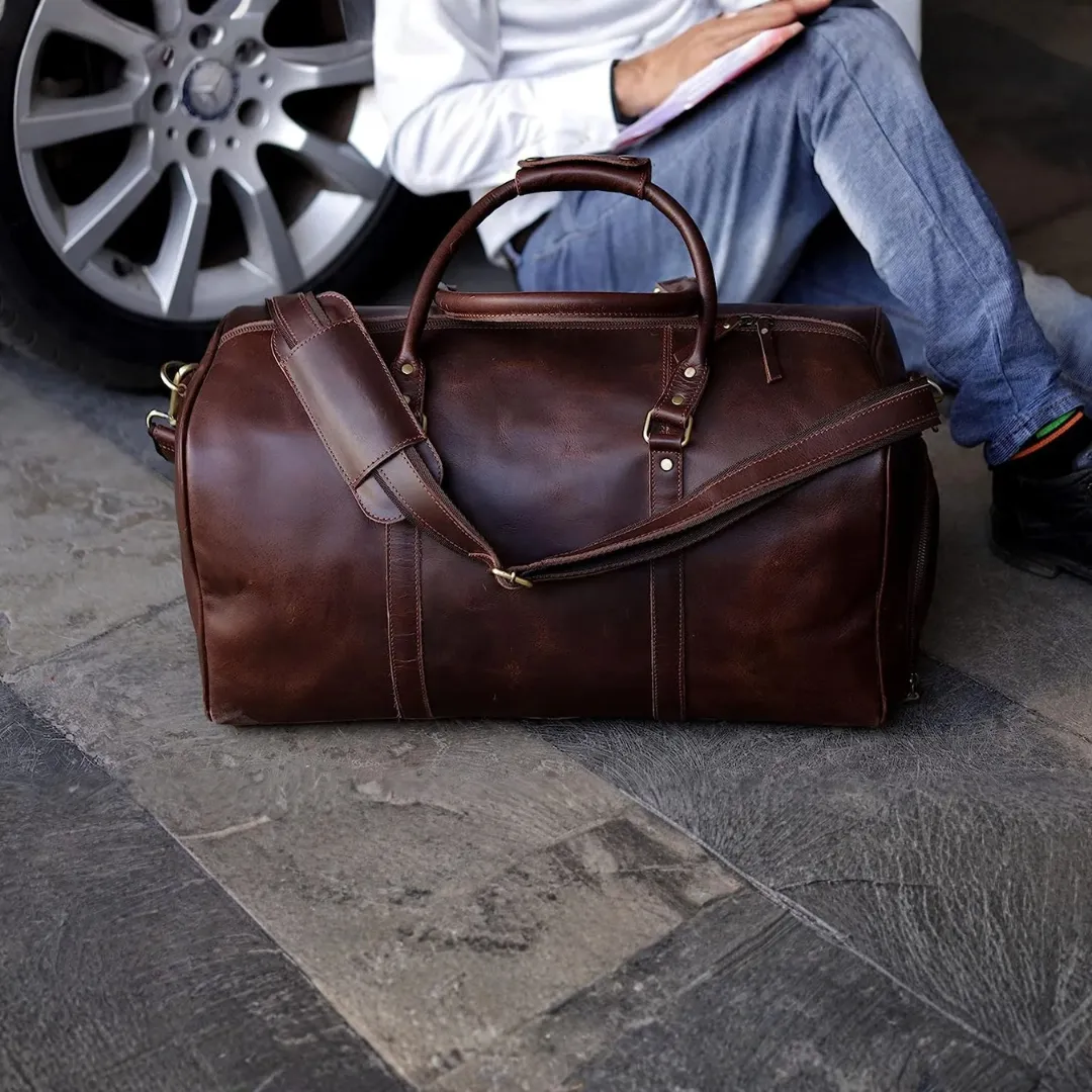 The Unesco Leather Duffle Bag - Image 5