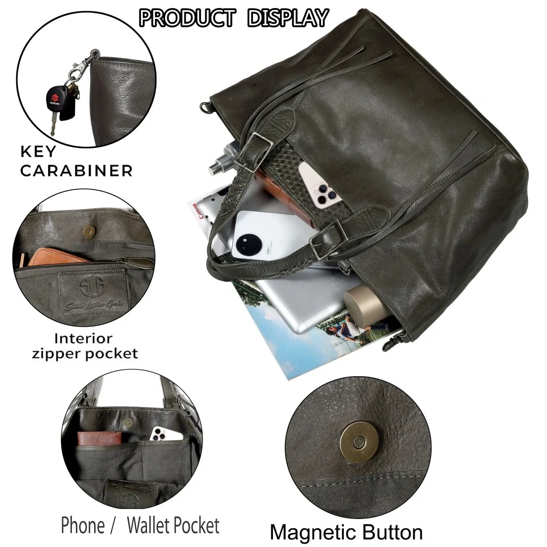 The Urban Leather Tote Bag - Image 2