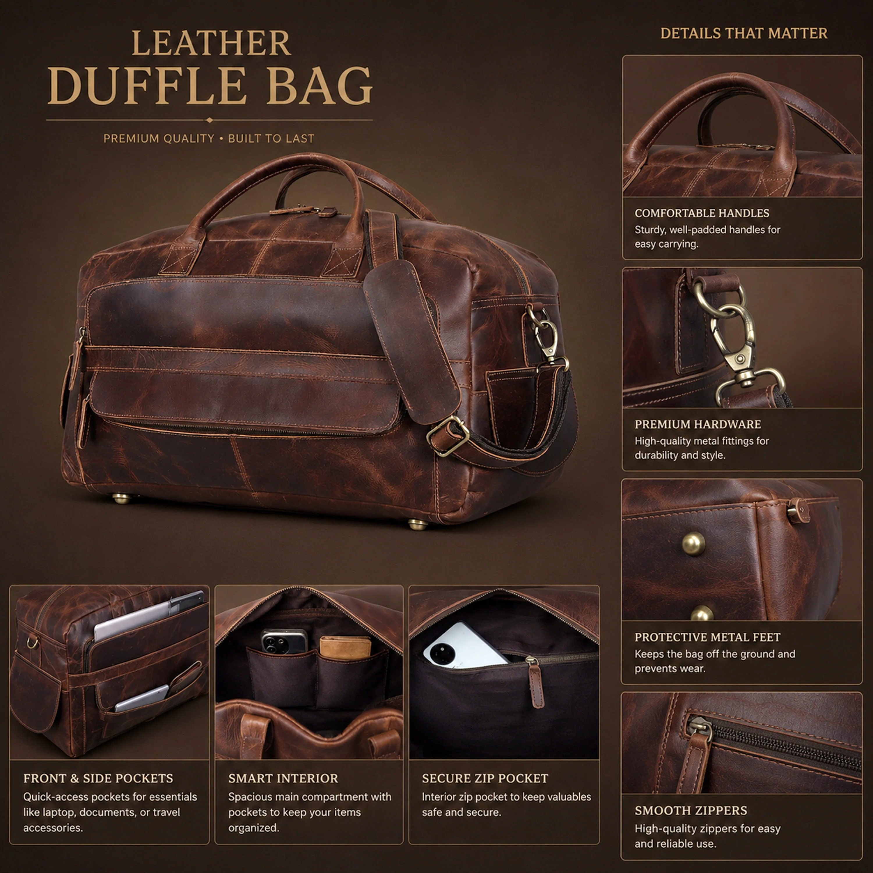 The Windsor Hunter Duffle Bag - Image 6