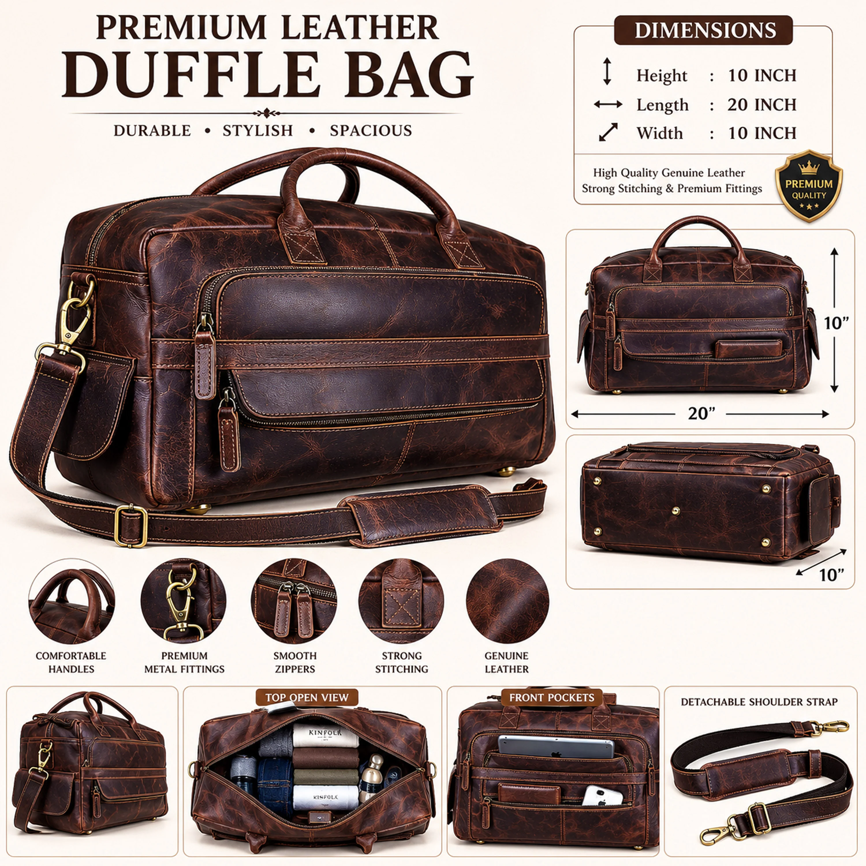 The Windsor Hunter Duffle Bag - Image 7