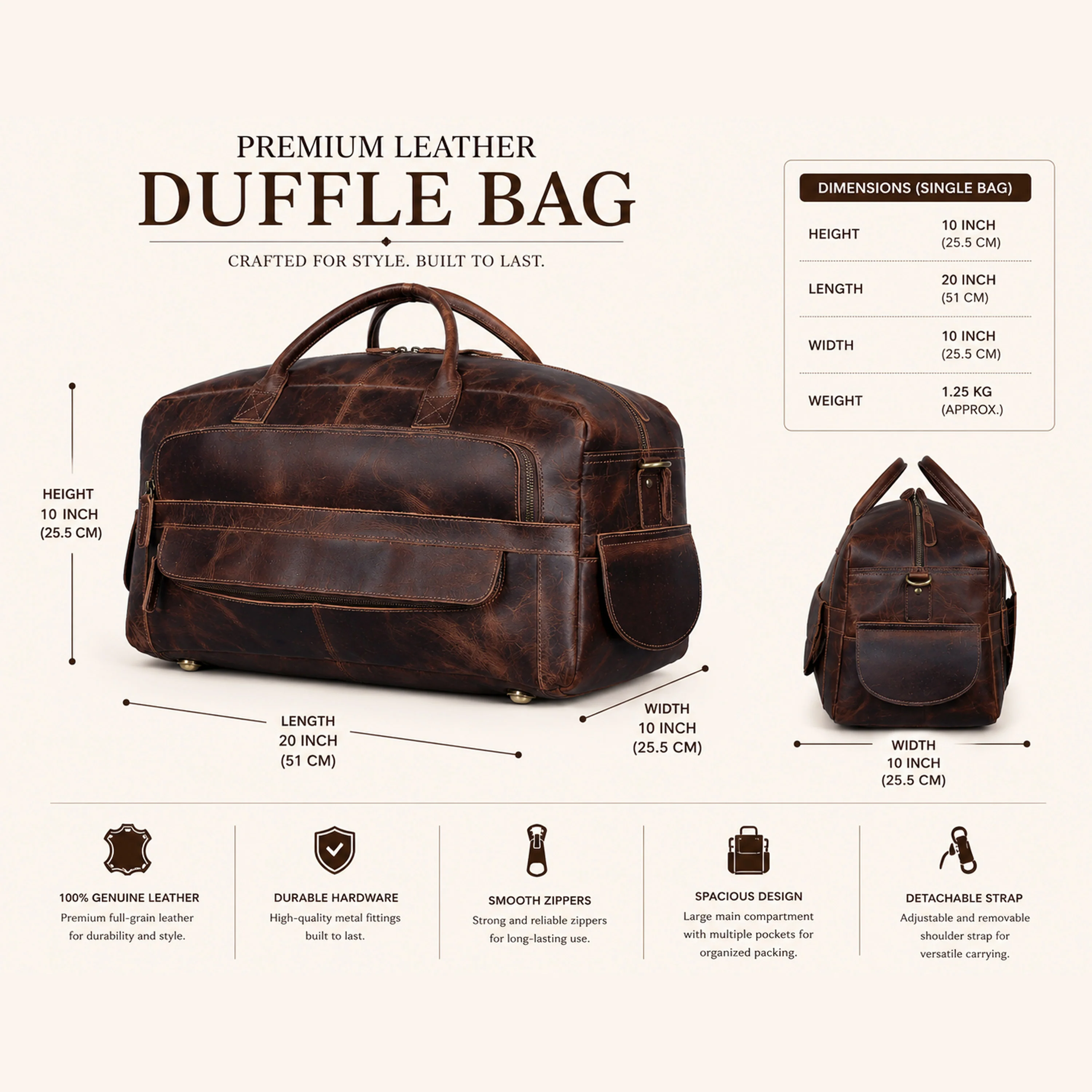 The Windsor Hunter Duffle Bag - Image 8