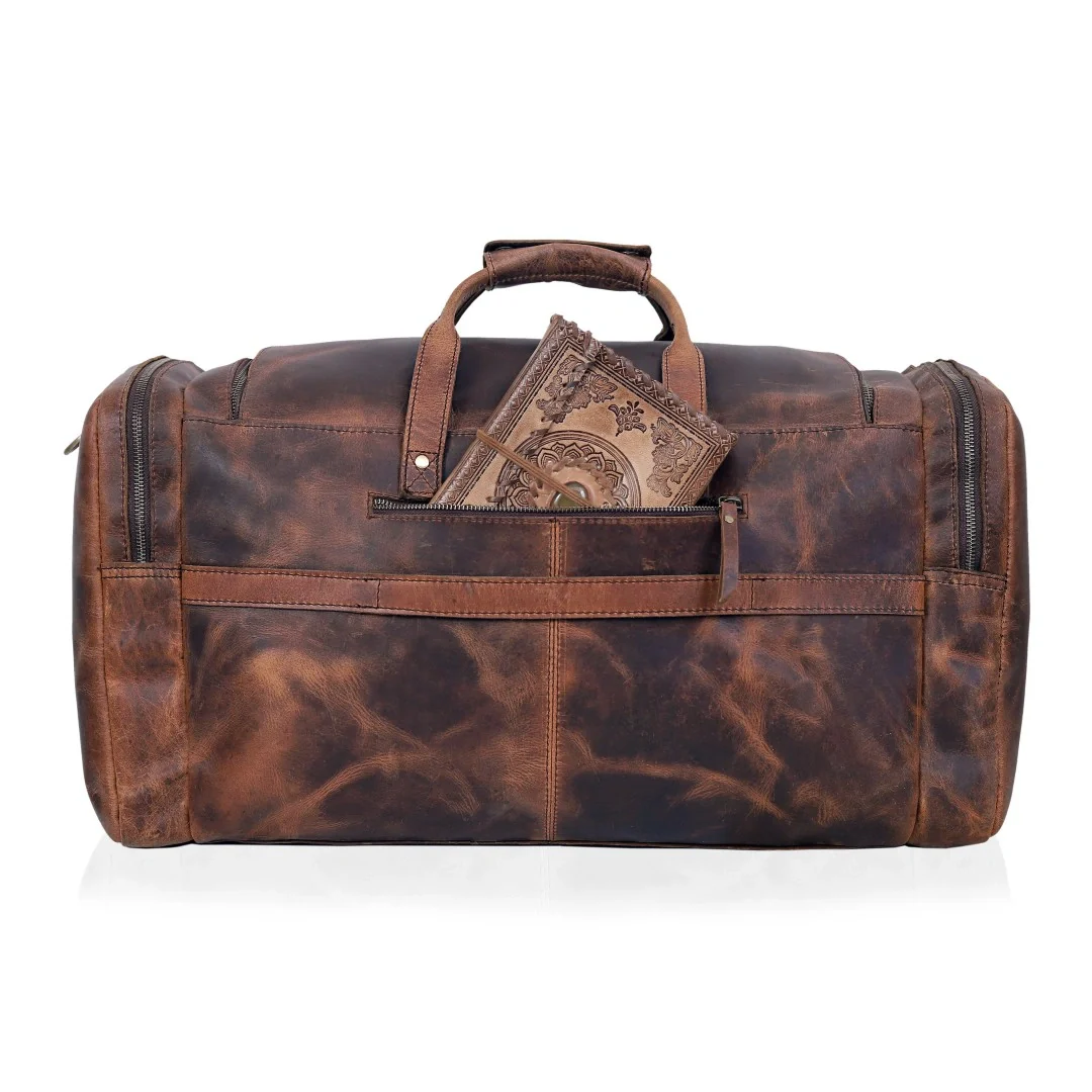 Vintage Radiant Buffalo Leather Duffle Bag - Image 15