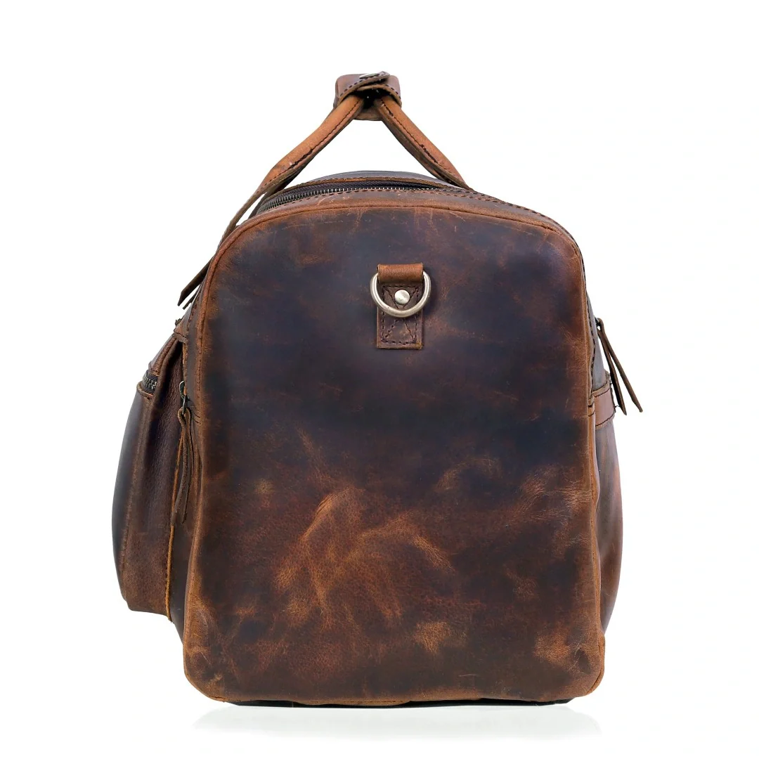 Vintage Radiant Buffalo Leather Duffle Bag - Image 18
